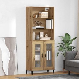VidaXL Highboard Remeselný dub 69,5 x 34 x 180 cm Kompozitné drevo