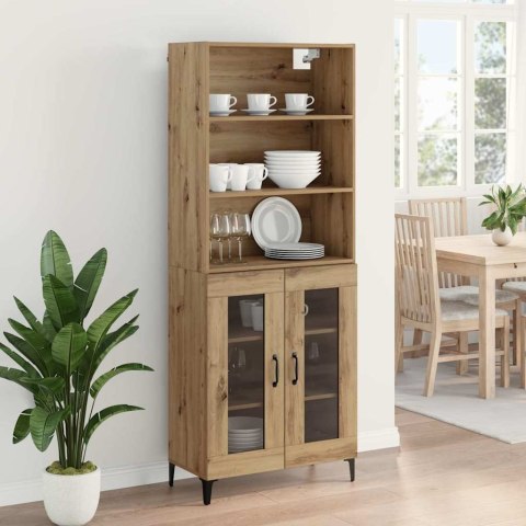 VidaXL Highboard Remeselný dub 69,5 x 34 x 180 cm Kompozitné drevo