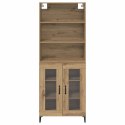 VidaXL Highboard Remeselný dub 69,5 x 34 x 180 cm Kompozitné drevo
