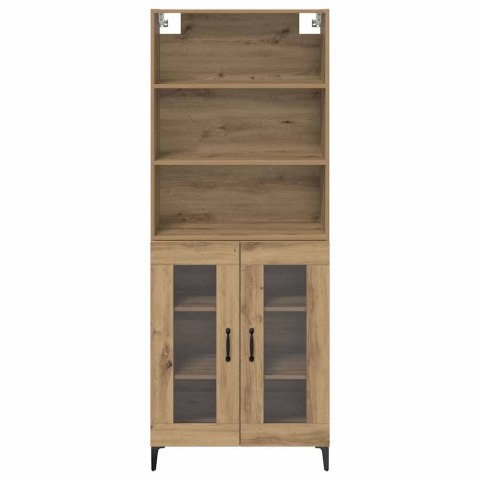 VidaXL Highboard Remeselný dub 69,5 x 34 x 180 cm Kompozitné drevo