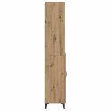 VidaXL Highboard Remeselný dub 69,5 x 34 x 180 cm Kompozitné drevo