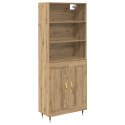 VidaXL Highboard Remeselný dub 69,5 x 34 x 180 cm Kompozitné drevo