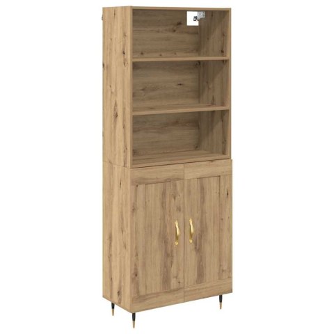 VidaXL Highboard Remeselný dub 69,5 x 34 x 180 cm Kompozitné drevo