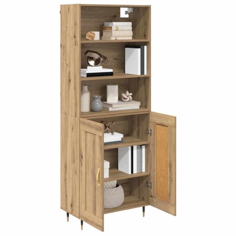 VidaXL Highboard Remeselný dub 69,5 x 34 x 180 cm Kompozitné drevo