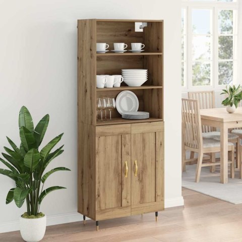 VidaXL Highboard Remeselný dub 69,5 x 34 x 180 cm Kompozitné drevo