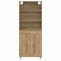 VidaXL Highboard Remeselný dub 69,5 x 34 x 180 cm Kompozitné drevo