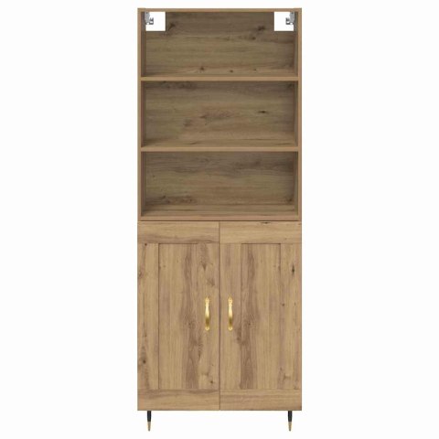 VidaXL Highboard Remeselný dub 69,5 x 34 x 180 cm Kompozitné drevo