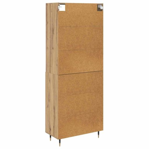 VidaXL Highboard Remeselný dub 69,5 x 34 x 180 cm Kompozitné drevo