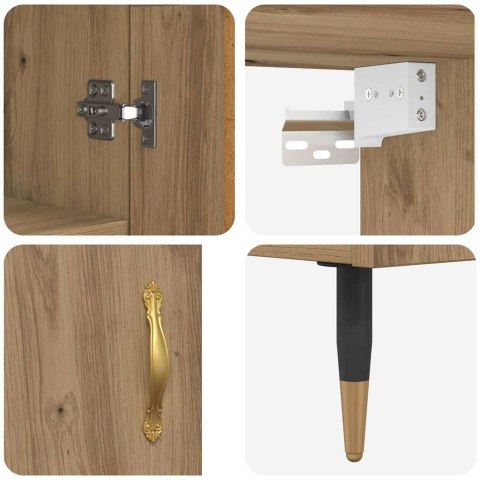 VidaXL Highboard Remeselný dub 69,5 x 34 x 180 cm Kompozitné drevo