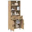VidaXL Highboard Remeselný dub 69,5 x 34 x 180 cm Kompozitné drevo