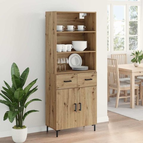 VidaXL Highboard Remeselný dub 69,5 x 34 x 180 cm Kompozitné drevo