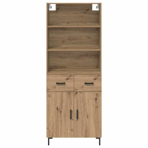 VidaXL Highboard Remeselný dub 69,5 x 34 x 180 cm Kompozitné drevo