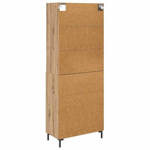VidaXL Highboard Remeselný dub 69,5 x 34 x 180 cm Kompozitné drevo