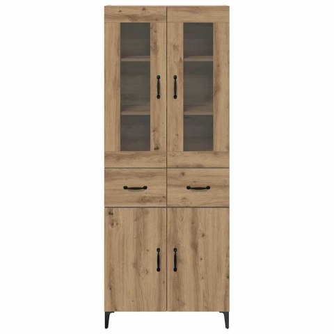 VidaXL Highboard Remeselný dub 69,5 x 34 x 180 cm Kompozitné drevo