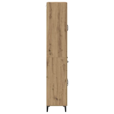 VidaXL Highboard Remeselný dub 69,5 x 34 x 180 cm Kompozitné drevo