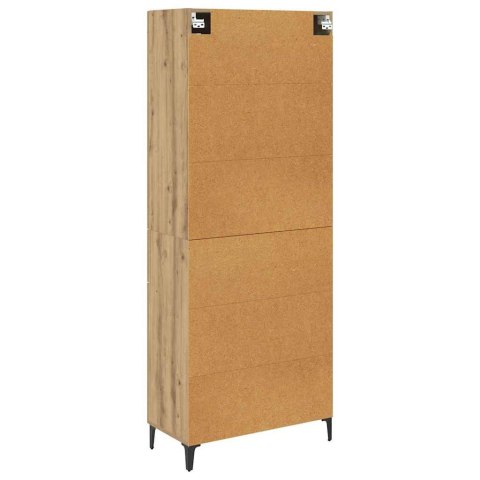 VidaXL Highboard Remeselný dub 69,5 x 34 x 180 cm Kompozitné drevo