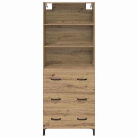 VidaXL Highboard Remeselný dub 69,5 x 34 x 180 cm Kompozitné drevo