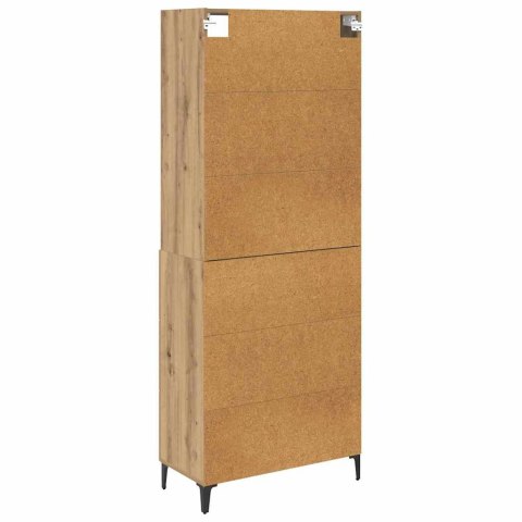VidaXL Highboard Remeselný dub 69,5 x 34 x 180 cm Kompozitné drevo