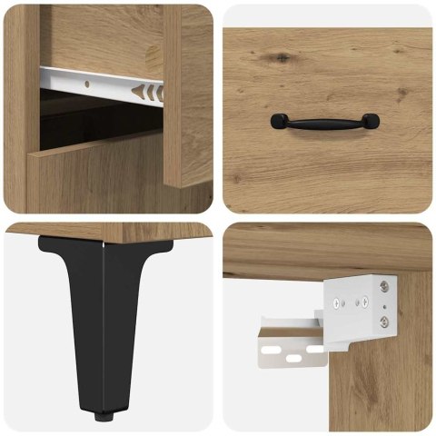 VidaXL Highboard Remeselný dub 69,5 x 34 x 180 cm Kompozitné drevo