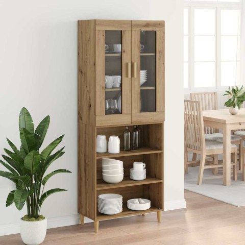 VidaXL Highboard Remeselný dub 69,5 x 34 x 180 cm