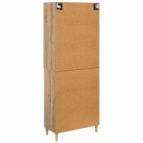 VidaXL Highboard Remeselný dub 69,5 x 34 x 180 cm