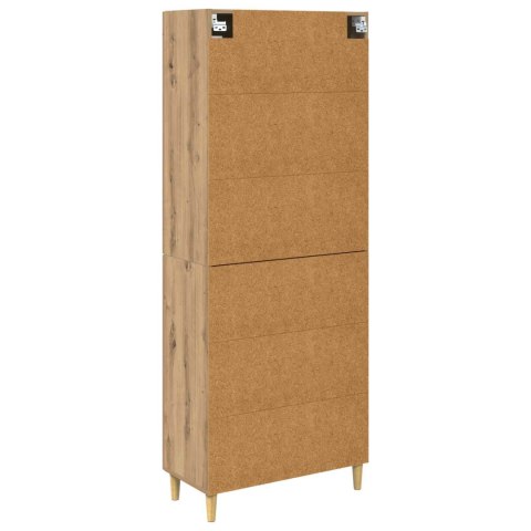 VidaXL Highboard Remeselný dub 69,5 x 34 x 180 cm
