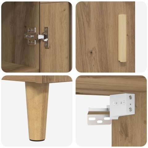 VidaXL Highboard Remeselný dub 69,5 x 34 x 180 cm