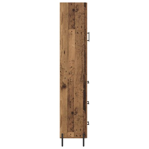 VidaXL Highboard Staré drevo 34,5 x 34 x 180 cm Kompozitné drevo