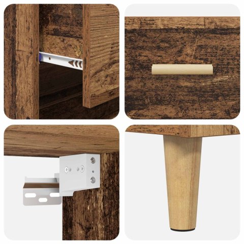 VidaXL Highboard Staré drevo 69,5 x 32,5 x 180 cm Kompozitné drevo