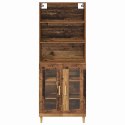 VidaXL Highboard Staré drevo 69,5 x 32,5 x 180 cm Kompozitné drevo