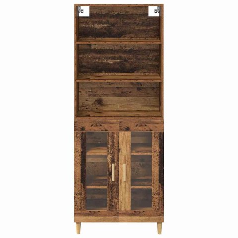 VidaXL Highboard Staré drevo 69,5 x 32,5 x 180 cm Kompozitné drevo