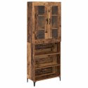 VidaXL Highboard Staré drevo 69,5 x 34 x 180 cm Kompozitné drevo