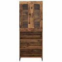 VidaXL Highboard Staré drevo 69,5 x 34 x 180 cm Kompozitné drevo