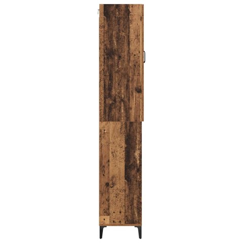 VidaXL Highboard Staré drevo 69,5 x 34 x 180 cm Kompozitné drevo