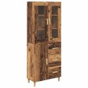 VidaXL Highboard Staré drevo 69,5 x 34 x 180 cm Kompozitné drevo