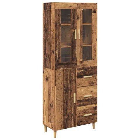 VidaXL Highboard Staré drevo 69,5 x 34 x 180 cm Kompozitné drevo