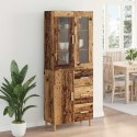 VidaXL Highboard Staré drevo 69,5 x 34 x 180 cm Kompozitné drevo