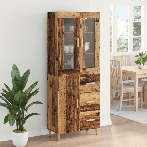 VidaXL Highboard Staré drevo 69,5 x 34 x 180 cm Kompozitné drevo