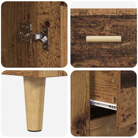 VidaXL Highboard Staré drevo 69,5 x 34 x 180 cm Kompozitné drevo