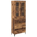 VidaXL Highboard Staré drevo 69,5 x 34 x 180 cm Kompozitné drevo