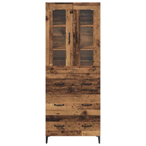 VidaXL Highboard Staré drevo 69,5 x 34 x 180 cm Kompozitné drevo