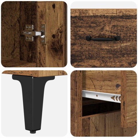 VidaXL Highboard Staré drevo 69,5 x 34 x 180 cm Kompozitné drevo