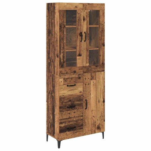 VidaXL Highboard Staré drevo 69,5 x 34 x 180 cm Kompozitné drevo