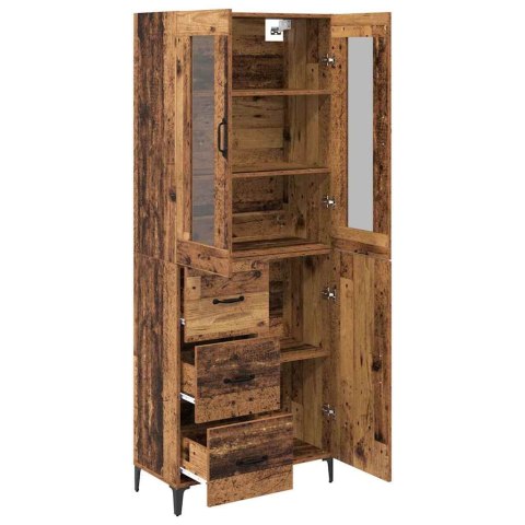 VidaXL Highboard Staré drevo 69,5 x 34 x 180 cm Kompozitné drevo