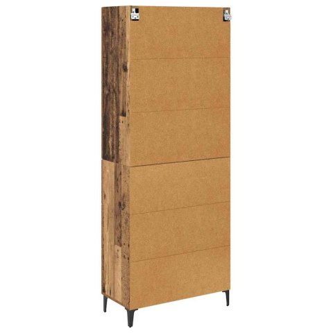 VidaXL Highboard Staré drevo 69,5 x 34 x 180 cm Kompozitné drevo