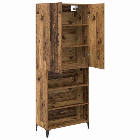 VidaXL Highboard Staré drevo 69,5 x 34 x 180 cm Kompozitné drevo