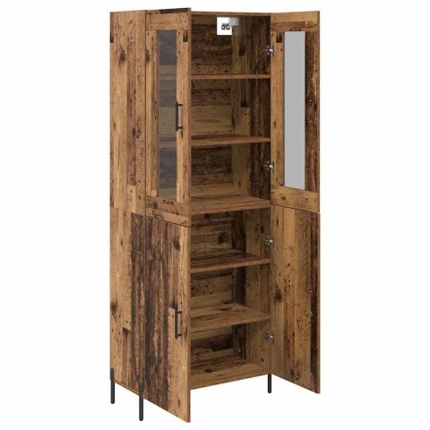 VidaXL Highboard Staré drevo 69,5 x 34 x 180 cm Kompozitné drevo