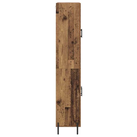 VidaXL Highboard Staré drevo 69,5 x 34 x 180 cm Kompozitné drevo