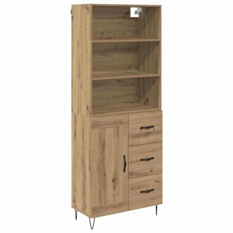 VidaXL Highboard so zásuvkou 2 pcs Remeselný dub Kompozitné drevo