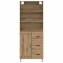 VidaXL Highboard so zásuvkou 2 pcs Remeselný dub Kompozitné drevo